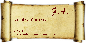Faluba Andrea névjegykártya