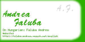 andrea faluba business card